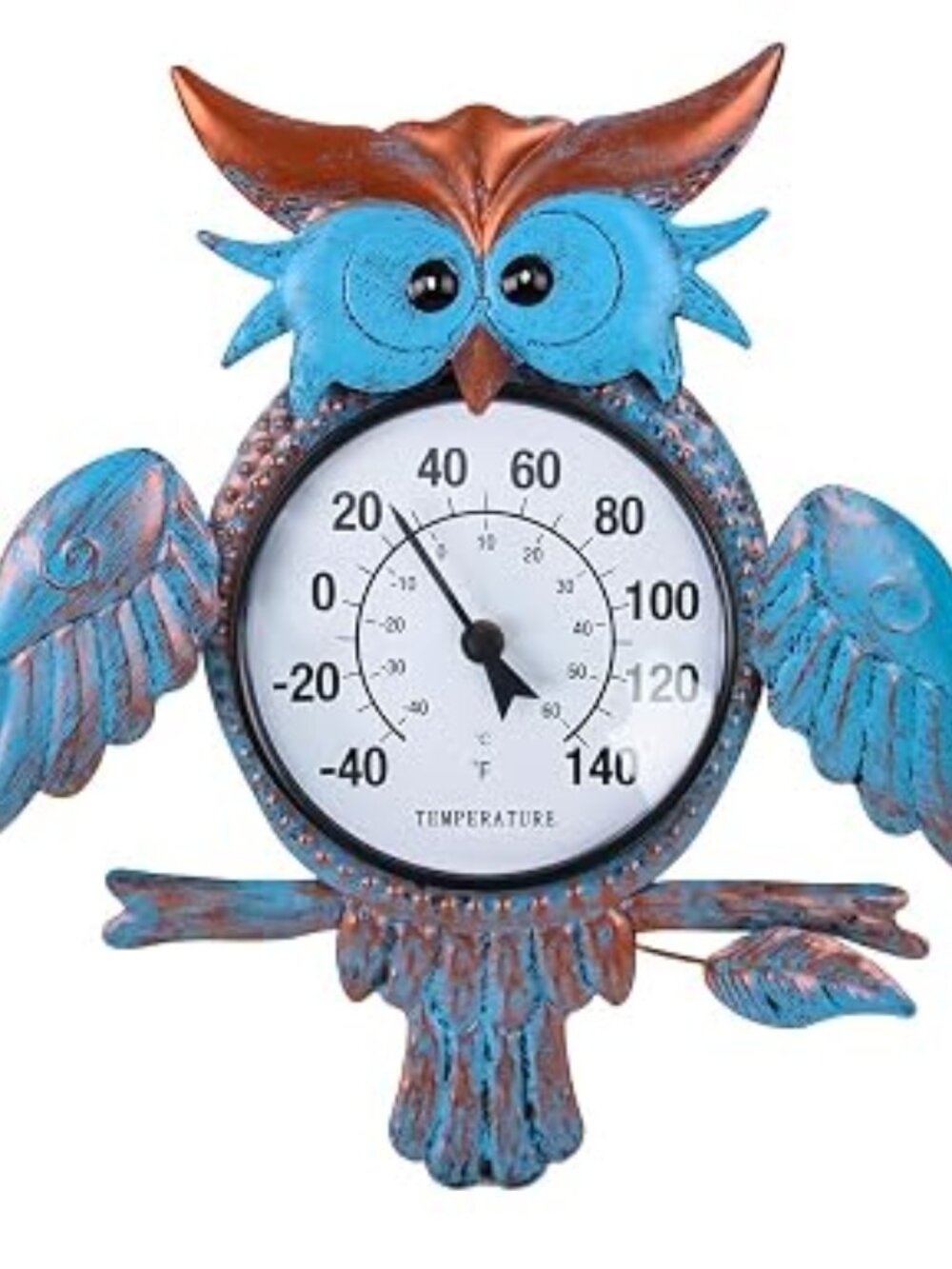 Indoor Outdoor Thermometer, Owl Wall-Mounted Thermometer